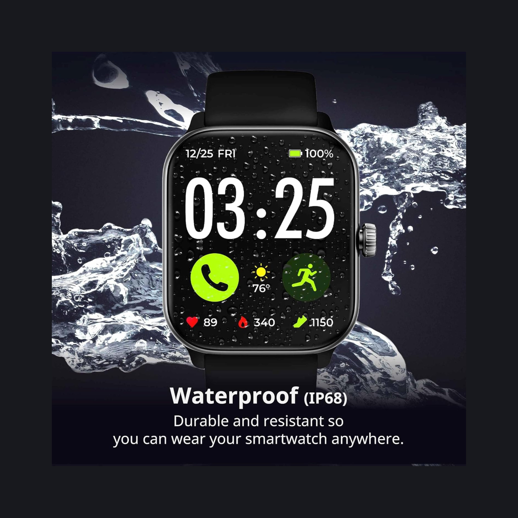 Spade & Co Smartwatch 4 – Fitness & Health Tracker with Call & Sleep Monitor